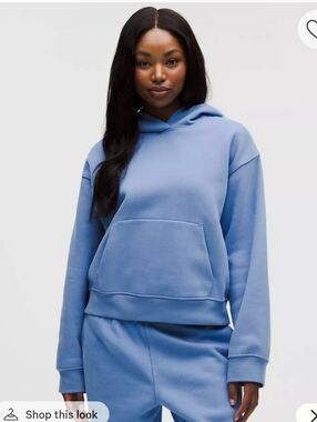 lululemon athletica Women's Steady State SuperLoft Hoodie Size Small Prep Blue